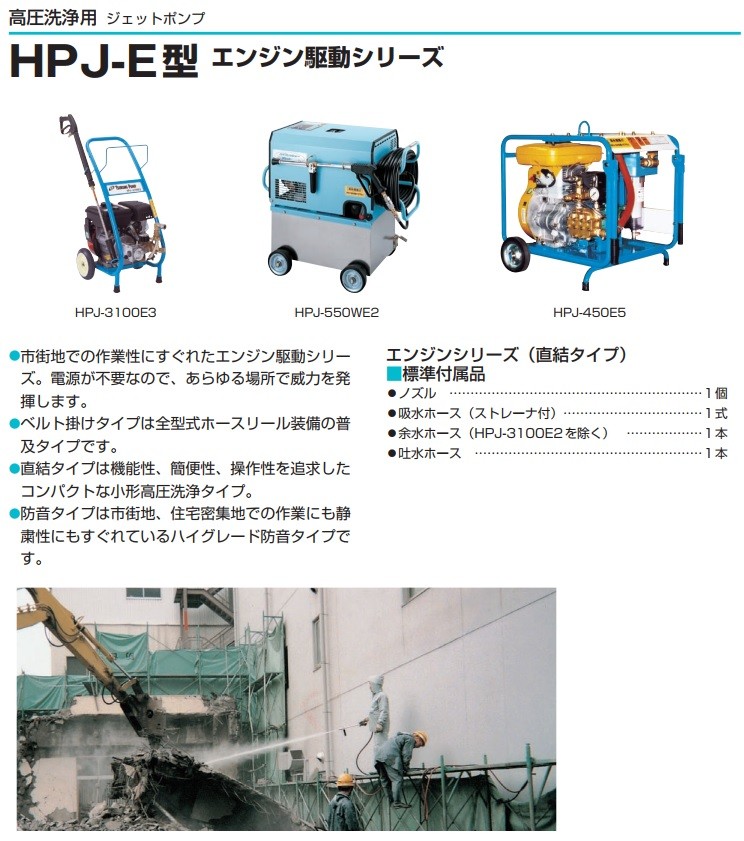 ツルミポンプ HPJ-550-WES-1 ガン・高圧ホース・給排水ホースセット