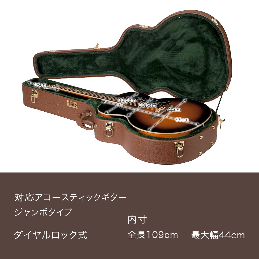 謎ジャンクギター＋大型ハードケース アコースティックギター用ハード