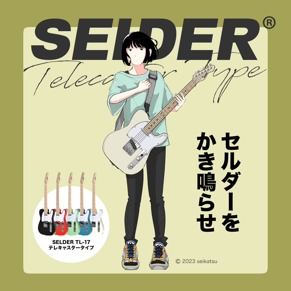 エレキギター テレキャスター タイプ SELDER TL-17 13点 初心者セット
