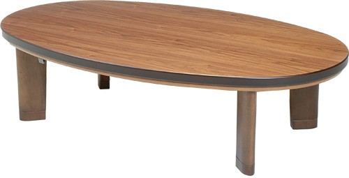 楕円 形 こたつ 国産 日本製 150×90cm 天然木 ナラ ウォールナット
