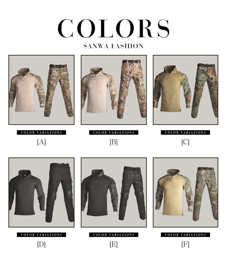 サバゲー装備 迷彩服 上下セット ミリタリーウェア 戦闘服 アウトドア