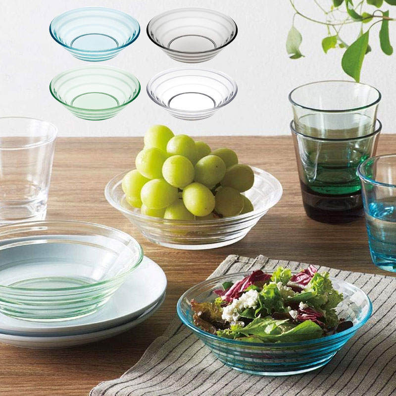 古いガラス鉢 かき氷 カップ ボウル 食器 花器 グリーン 3点 骨董