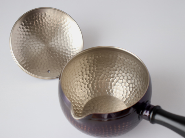 新光金属 新光堂 鎚目 つちめ 急須 （横手 ）銅 （ 赤銅 / 紫被