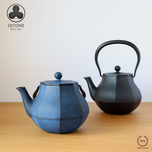 鉄瓶兼用急須 みやび 0.4L 南部宝生堂 及富 OITOMI 南部鉄器 黒 青