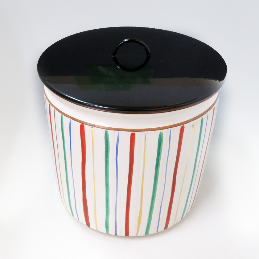 茶道具 茶道 抹茶 送料無料 水指（水差・みずさし） 色絵 一重口水指