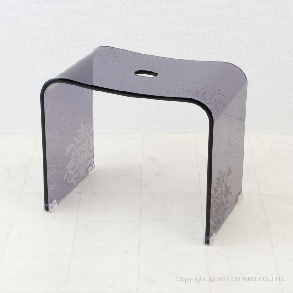 センコー バスチェア アクリル 高さ 35cm 風呂椅子 おしゃれ お風呂