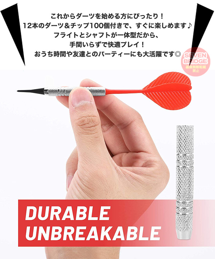 ダーツ 矢 ハウスダーツ 12本セット チップ100個付 シャフト フライト