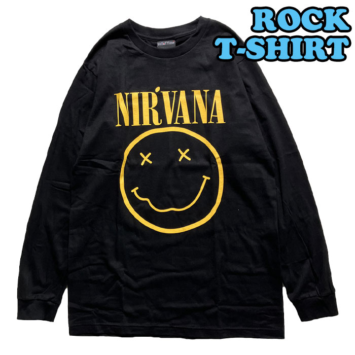 ロックtシャツ バンドtシャツ パンク 長袖 Tシャツ メンズ NIRVANA