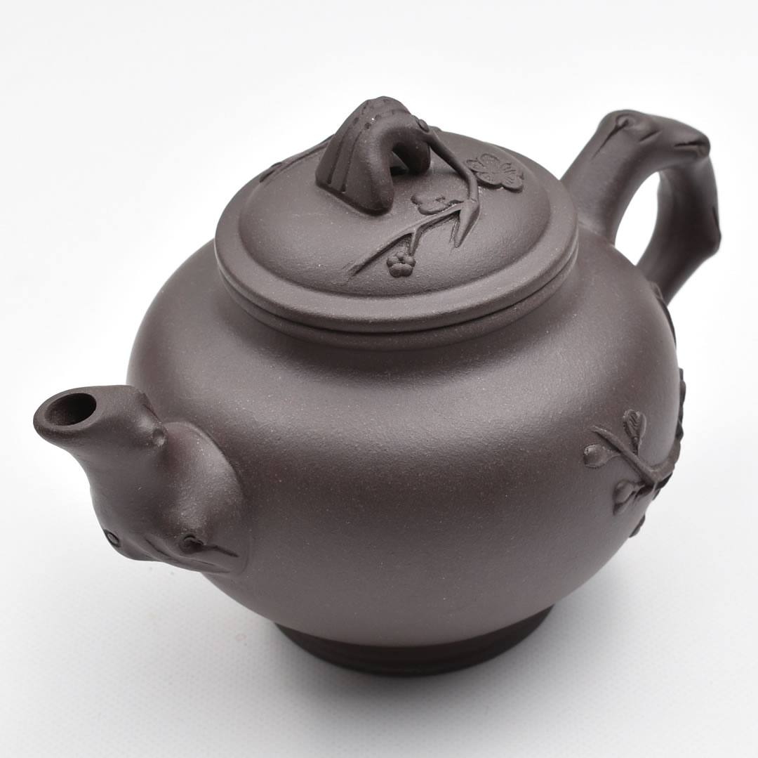 中国 宜興紫砂急須 梅段 順仙銘(陳順仙) 中国茶器 送料込み250708 宜興