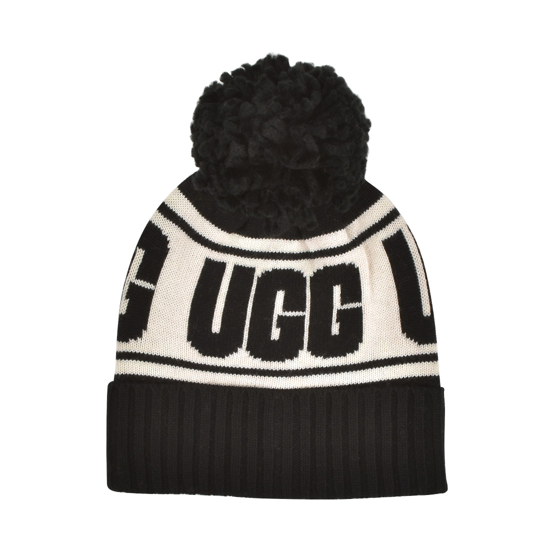 ニット帽 ポンポン ugg アグ レディース ニットキャップ おしゃれ 黒