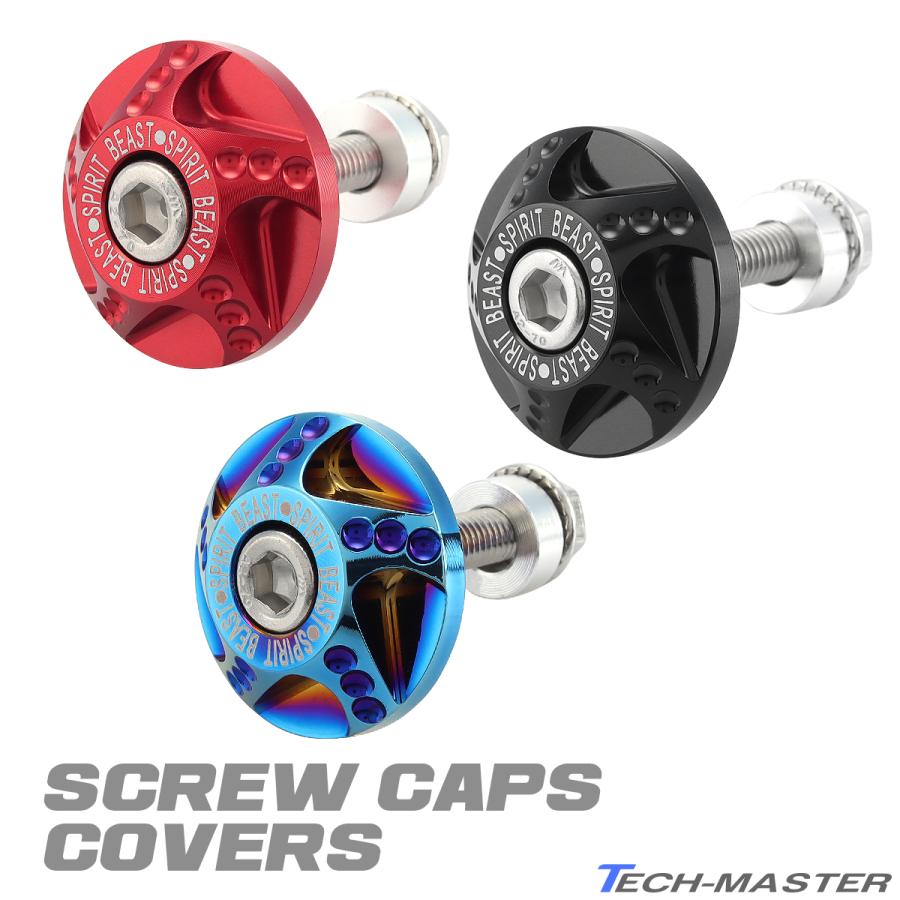 ナンバーボルト ナンバープレートボルト 汎用 M6 ボルト T6 アルミ 3色