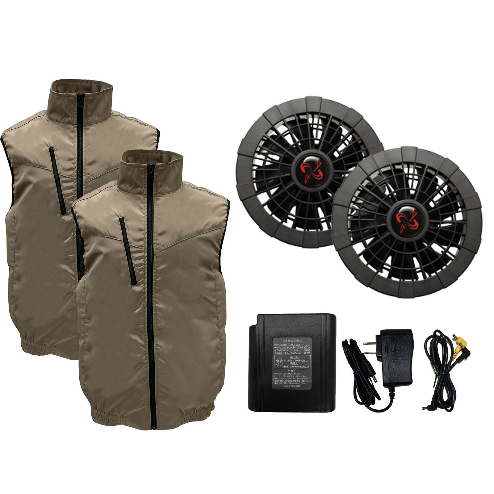 空調服ウィンドコア21Vバッテリーファンセットベスト付きワークマン