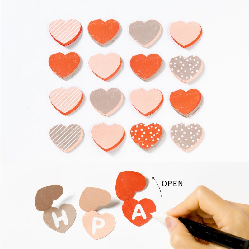 アルバム デコレーション MINI仕掛けパーツ ガーランド ハート TOY