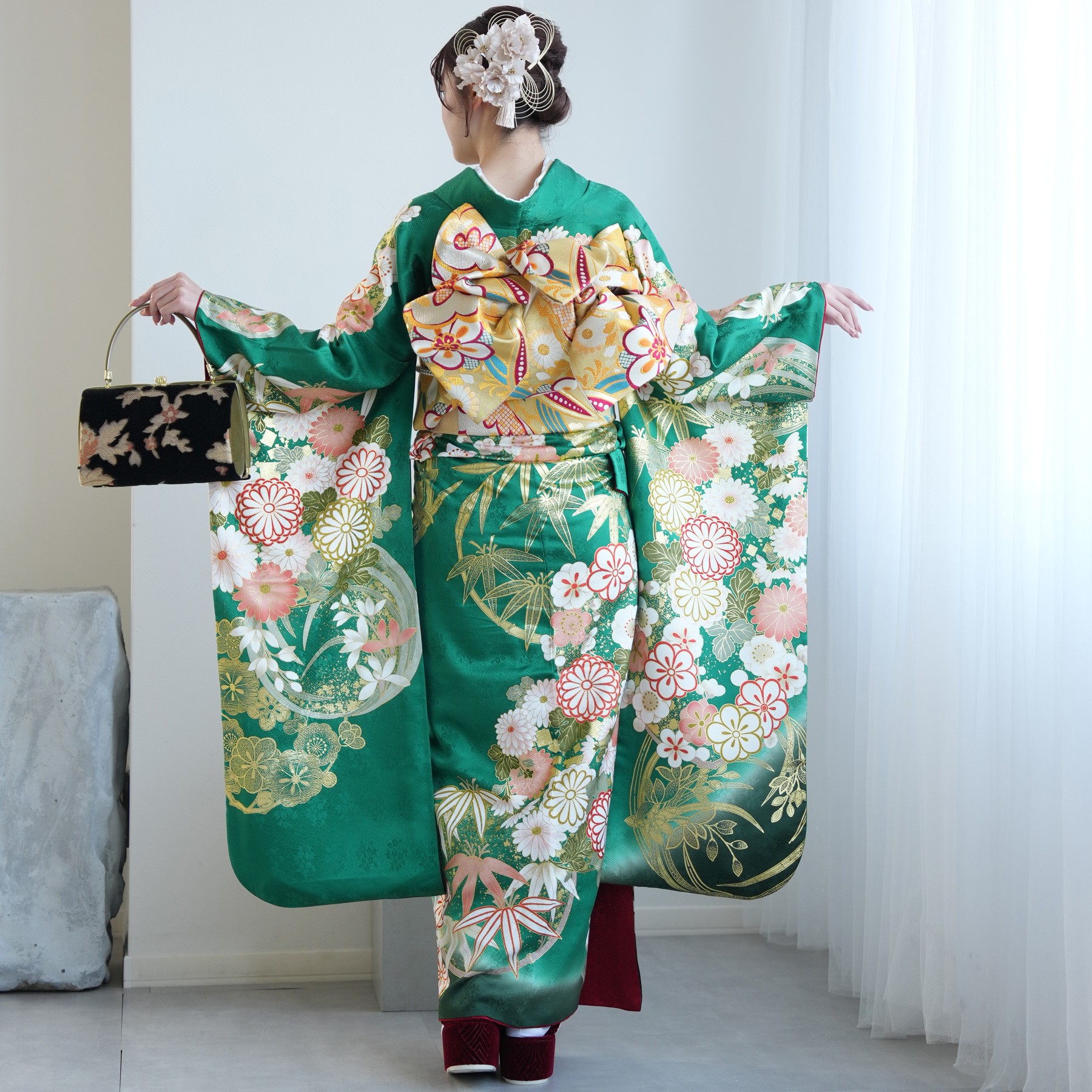 振袖 レンタル 成人式 21点セット レトロ 結婚式 結納 前撮り 成人式