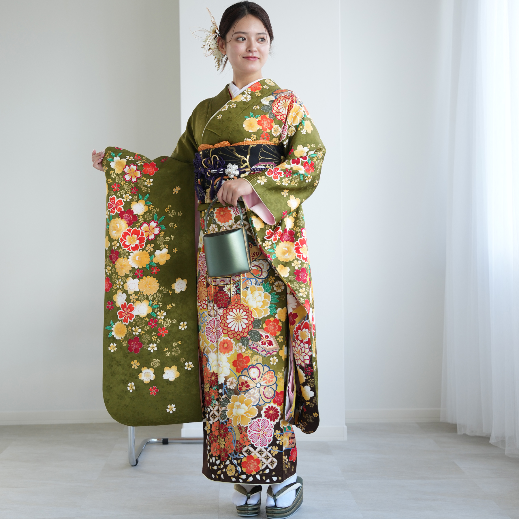 振袖 レンタル 成人式 21点セット レトロ 結婚式 結納 前撮り 振袖