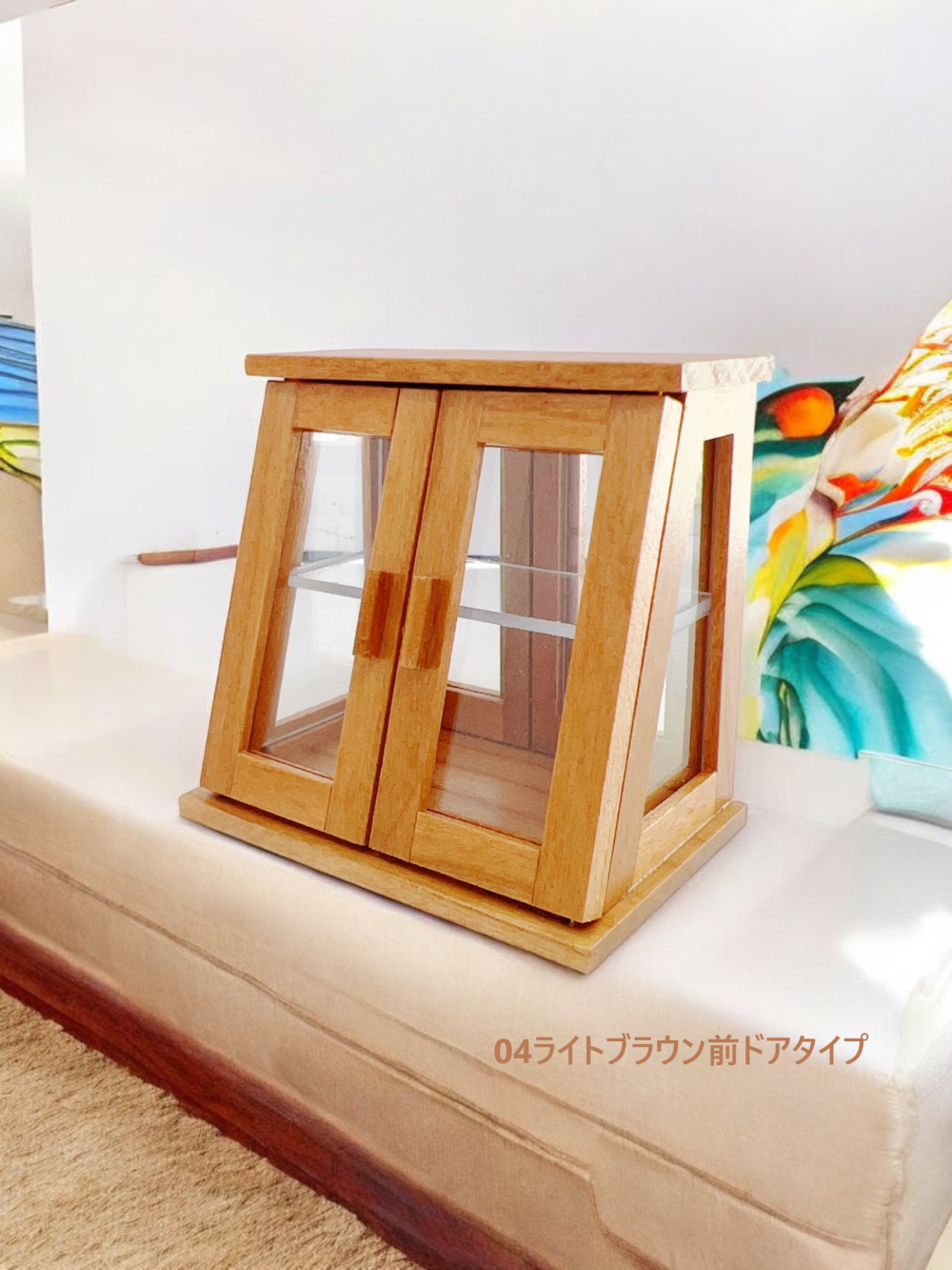 1点）ミニチュア木製ショーケース 卓上 ガラスケース ショーケース