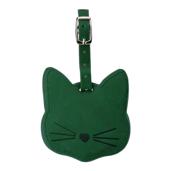 猫 ネームタグ バッグタグ ネームプレート 荷物タグ タグ ネーム PU