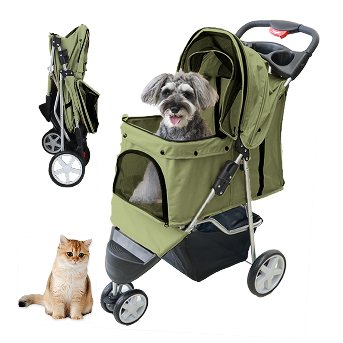 WEIMALL（ウェイモール） ペットカート 折りたたみ 小型 耐荷重15kg 3