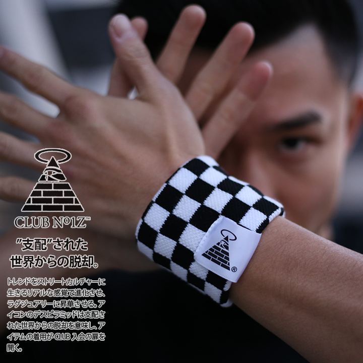 クラブノイズ CLUB NO1Z チェッカーフラッグ リストバンド : 本格派