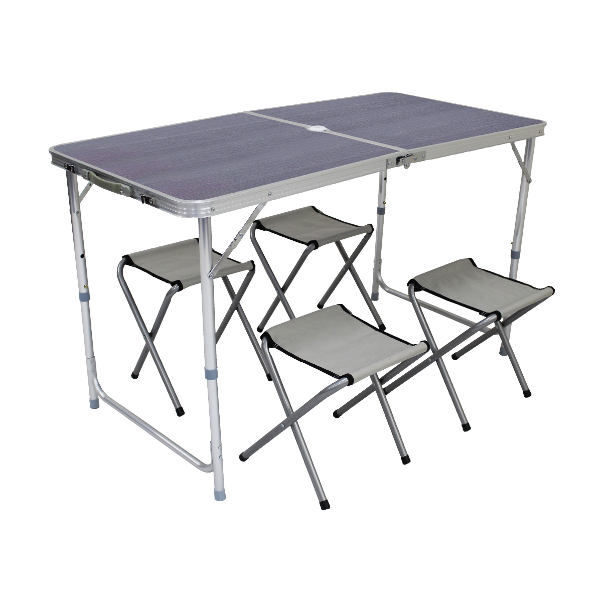 MERMONT アウトドアテーブルセット イス4脚 折りたたみ 120×60cm 高さ3