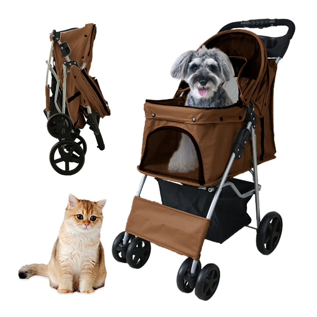 WEIMALL（ウェイモール） ペットカート 折りたたみ 多頭 軽量 ペット