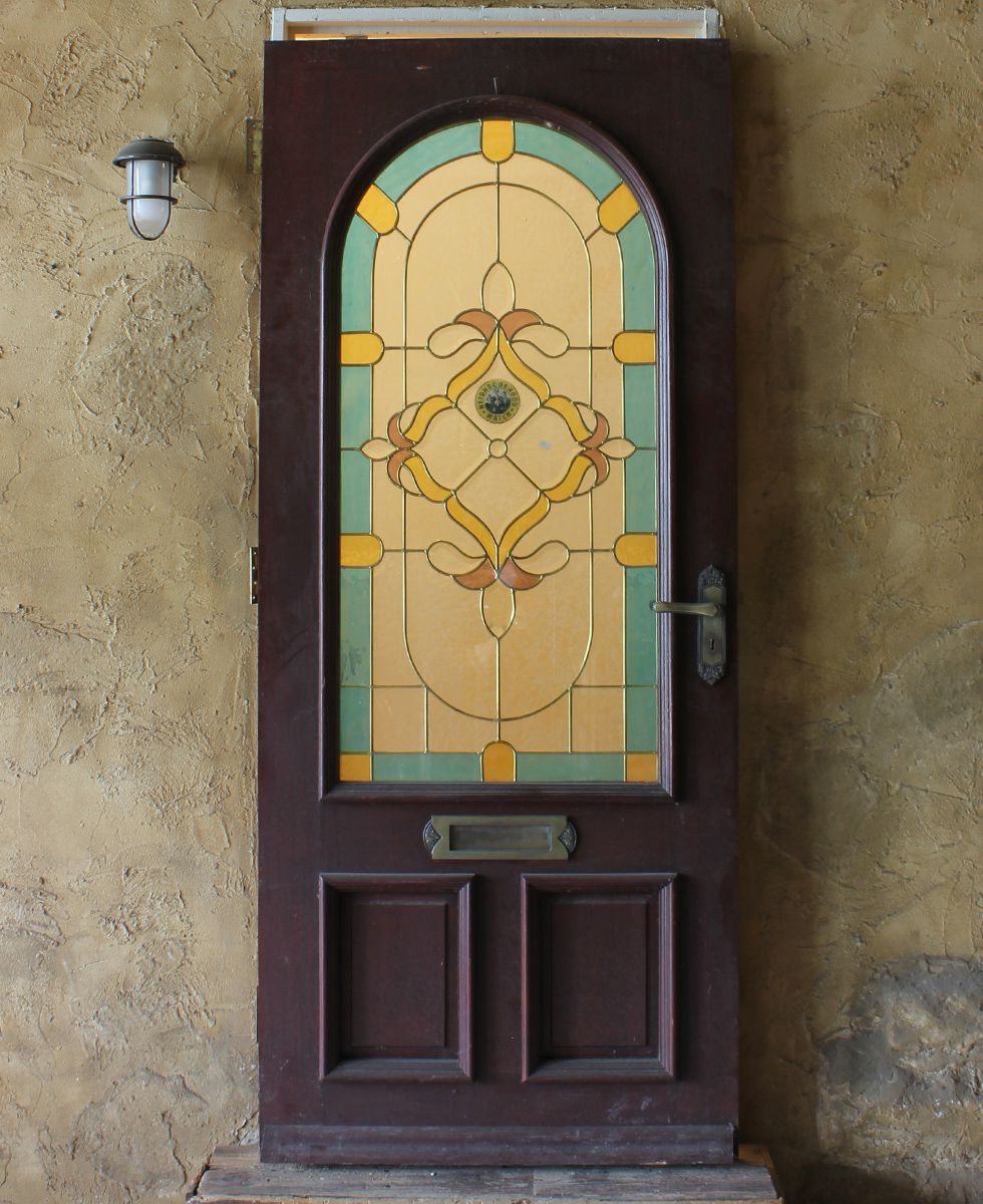 アンティークドア ステンドグラス ガラス ドア 海外輸入 中古
