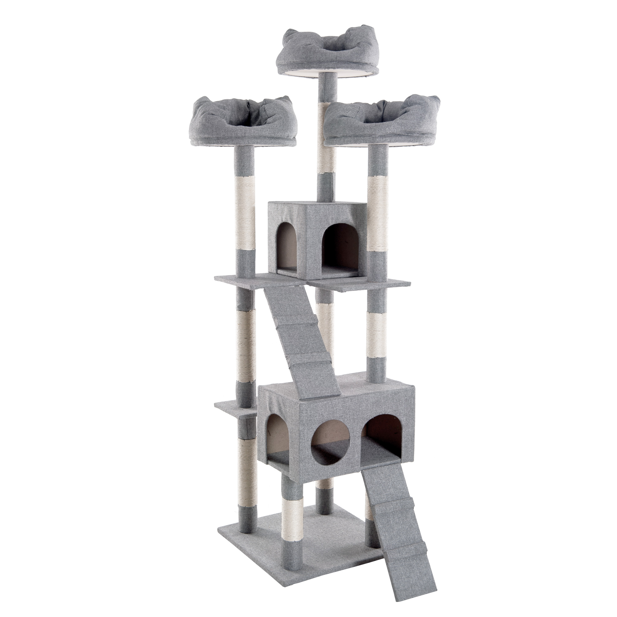 キャットタワー 据え置き 大型猫用 猫タワー おしゃれ 多頭飼い 全高