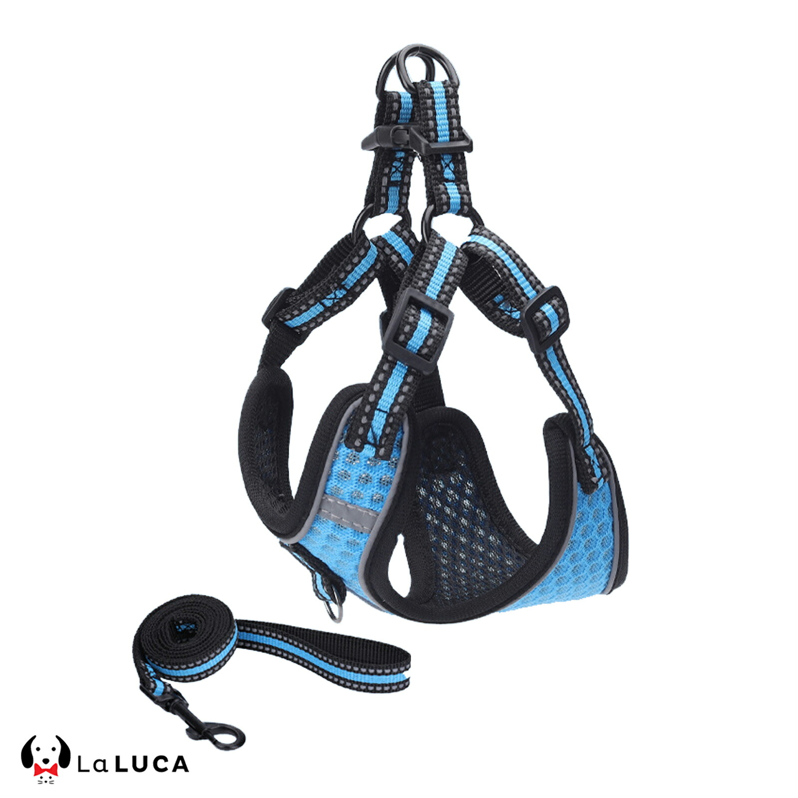 LaLUCA 犬 ハーネス リード 抜けにくい 小型犬 中型犬 大型犬 ハーネス