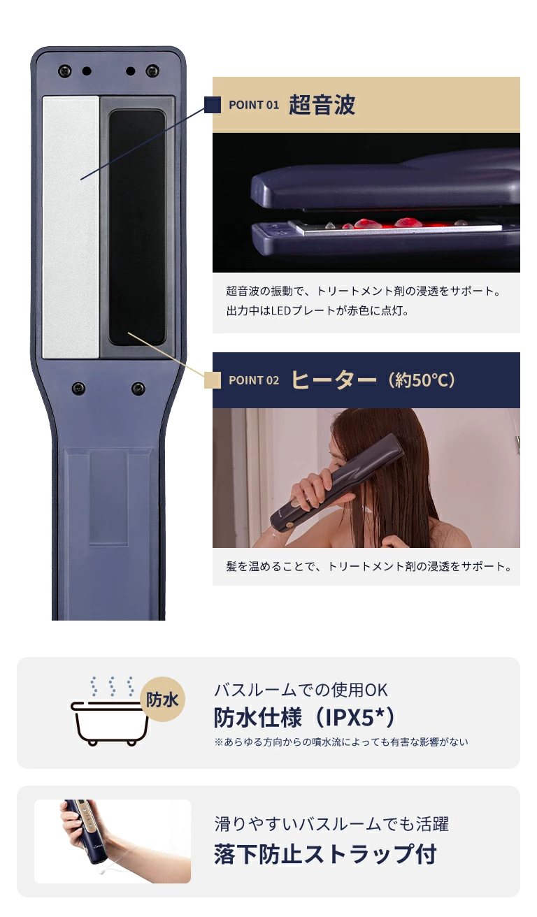 YA‐MAN（ヤーマン） ヘアケア 超音波 アイロン ナイトリペアアイロン