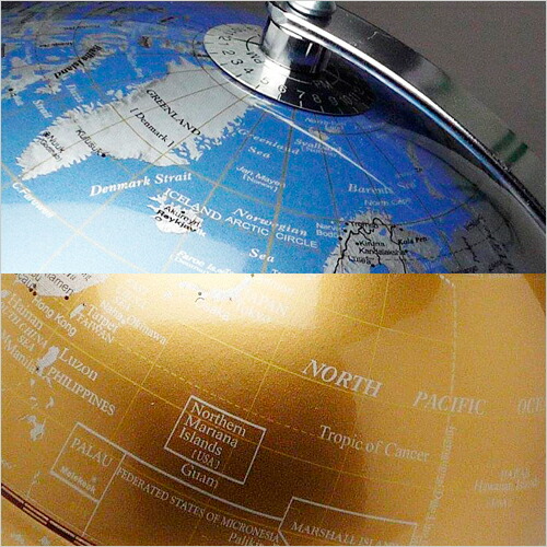 特典付 地球儀 インテリア サイズS 直径13cm 卓上 英字表記 時差