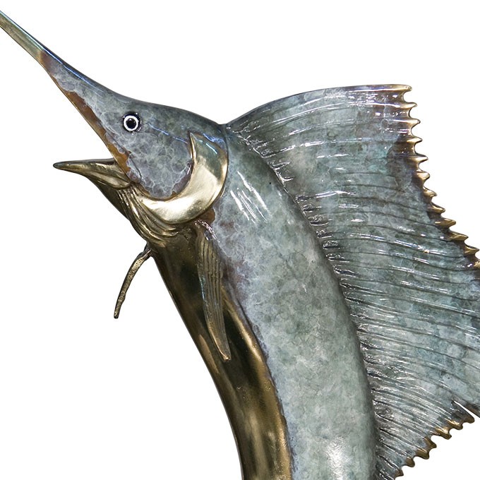 カジキ 置物 ソードフィッシュ ブロンズ アニマル オブジェ