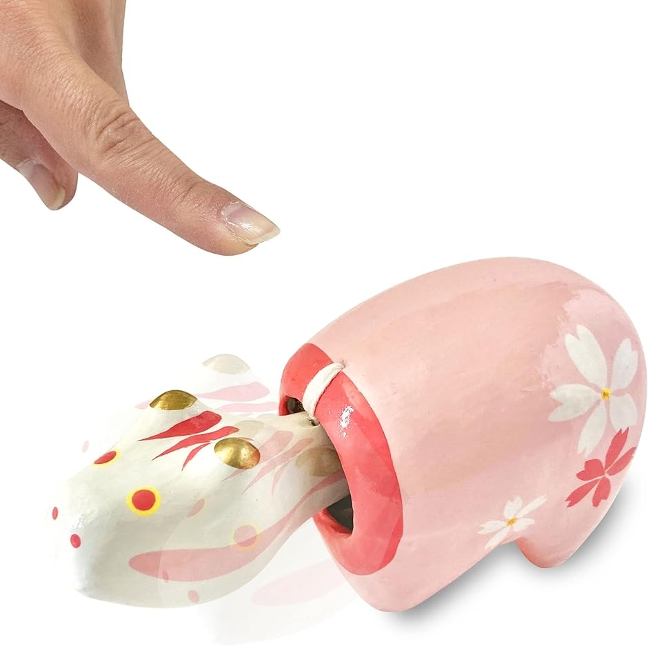 Yahoo!ランキング1位入賞】日本製 希少生産 赤べこ 民芸品 手作り 桜べ