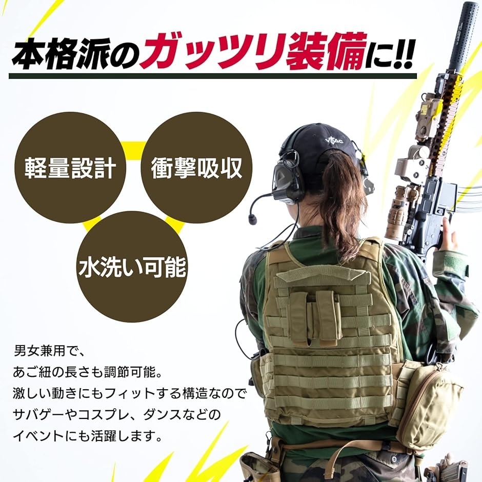 サバゲー ヘルメット タクティカル 装備 コスプレ 迷彩 軽量 (ブラック