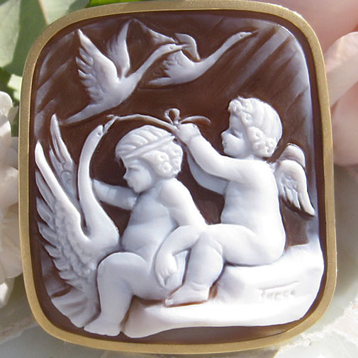 天使, 妖精のシェルカメオ カメオ専門店 千年ジュエリー Yahoo