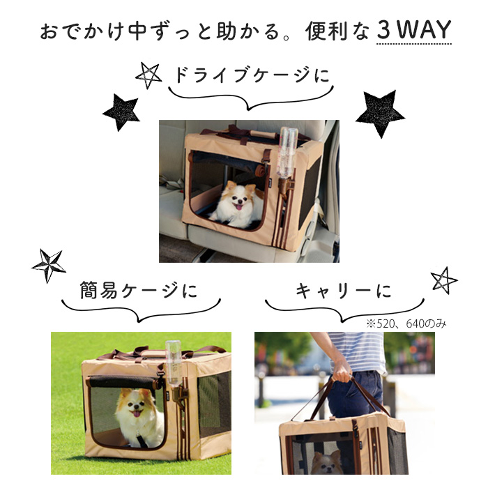 リッチェル（Richell） たためる 3WAY ペットケージ 760 お出掛け