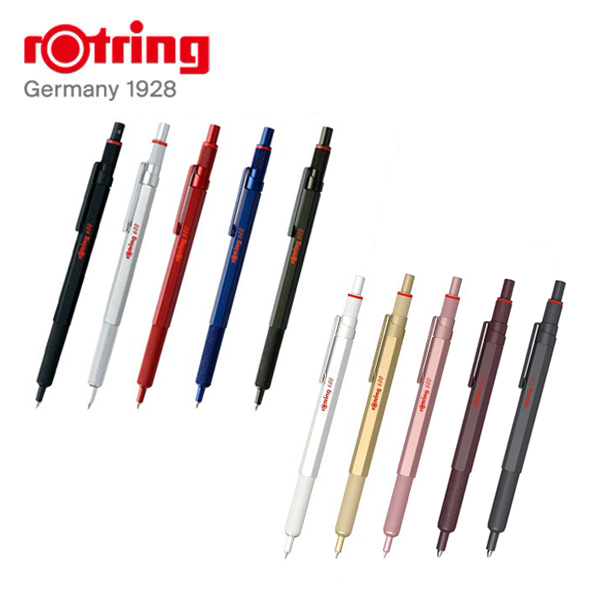 ロットリング 600 ボールペン ブラック シルバー レッド ブルー