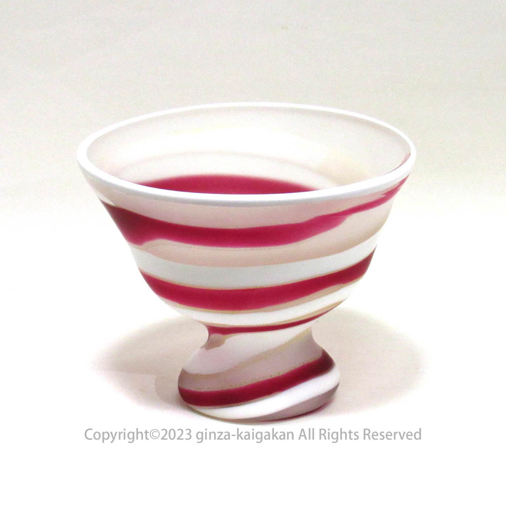 GINZA絵画館】藤田喬平 ガラス花器「手吹 渦」共箱 Y12T4R0F9D9G4B8M