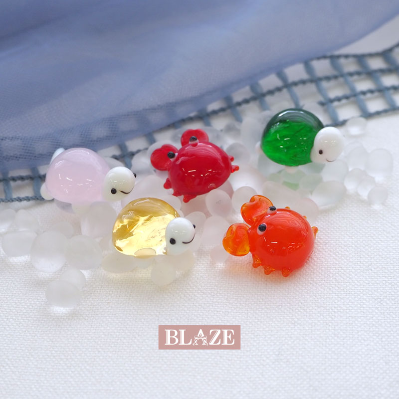 BLAZE 装飾 ガラスパーツ かめ かに デコパーツ デコレーション ガラス