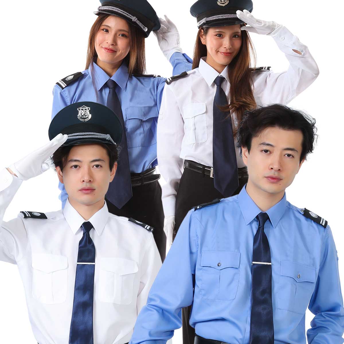 交通指導員 制服 夏服 コスプレ シャツ 制帽 ベスト 警察 グッズ 交通