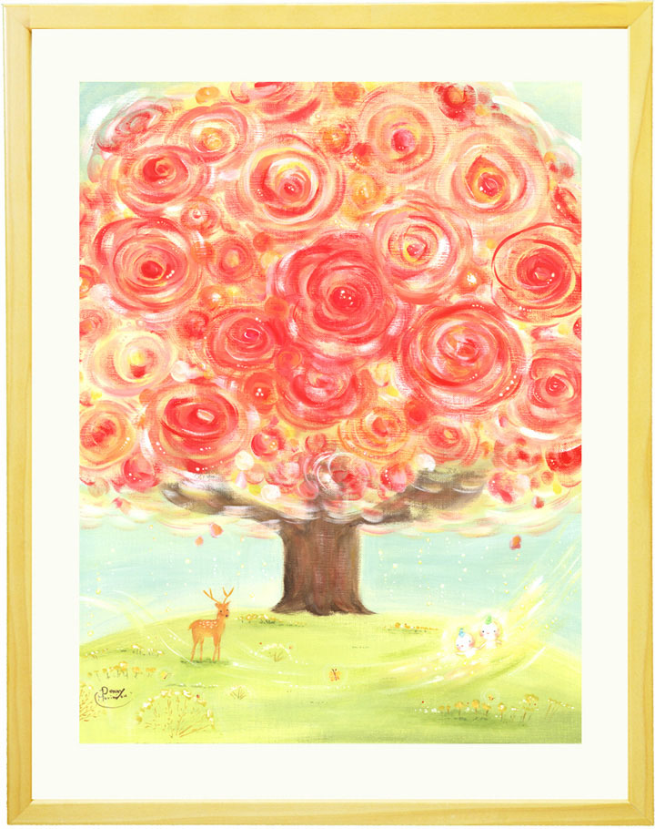 絵画 インテリア 絵 額付(黒) 油絵 F4-091716 花 絵画 インテリア 絵