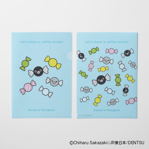 Suicaのペンギン】クリアファイルA5サイズ 4枚セット（お菓子柄）:JR