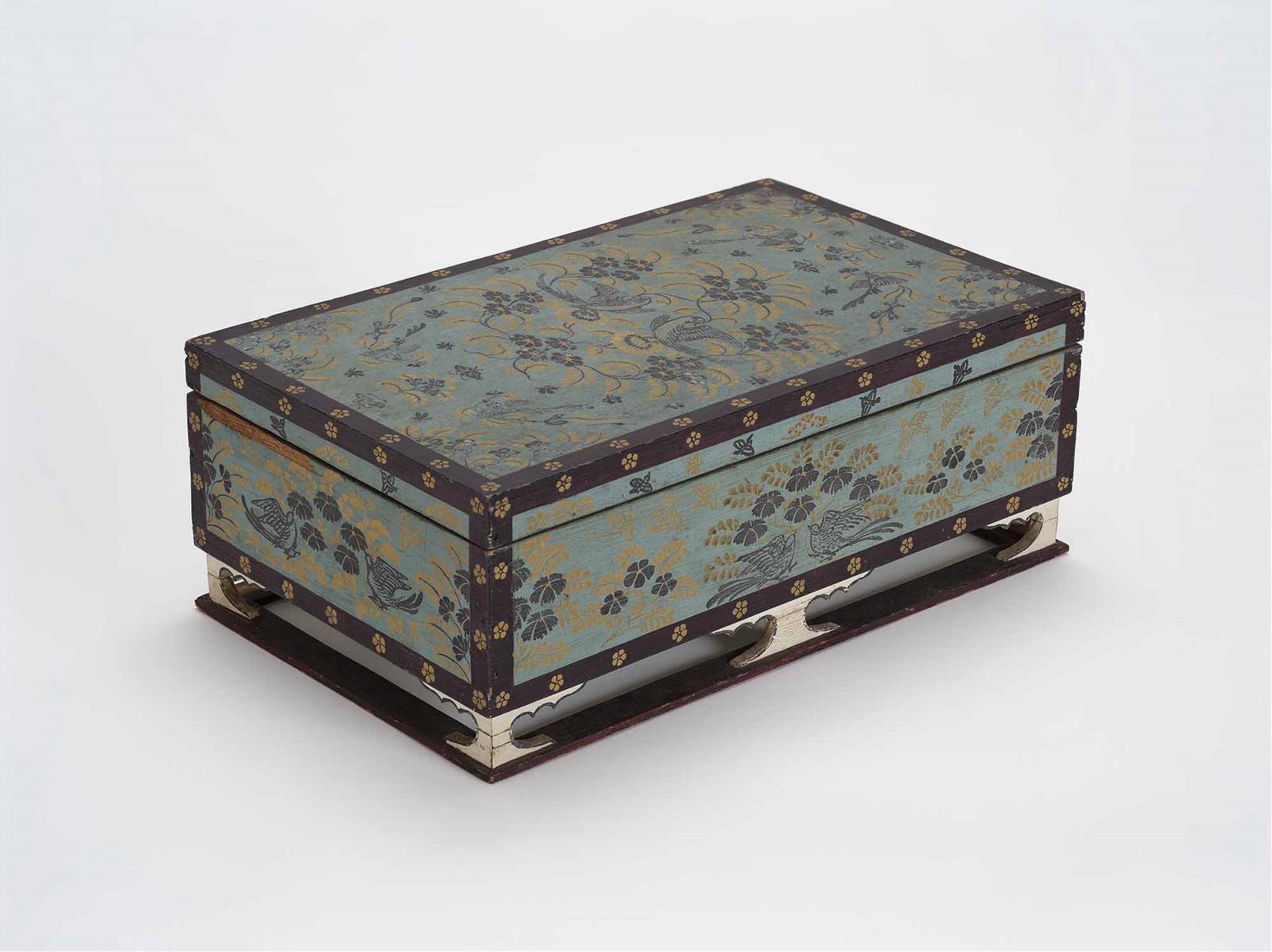 江戸時代古絵志野菓子器箱付き 江戸時代古絵志野菓子器