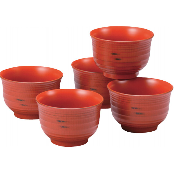 山中塗 根来汁椀5客揃 | シャディギフトモール