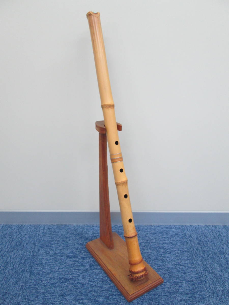 琴古流尺八 竹清銘(2印) 長さー約48.5センチ 重