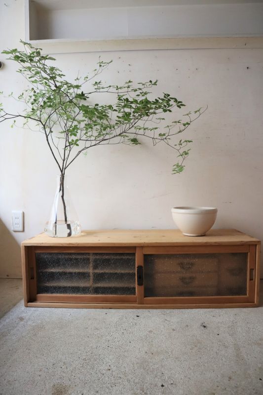 引き出し7杯付き横長収納棚 - 古道具＋original‐紫山‐ shizan 木製収納棚