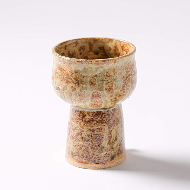 粋） 須田青華作 青磁馬上盃 九谷焼 須田菁華 呉須赤絵／赤玉馬上盃