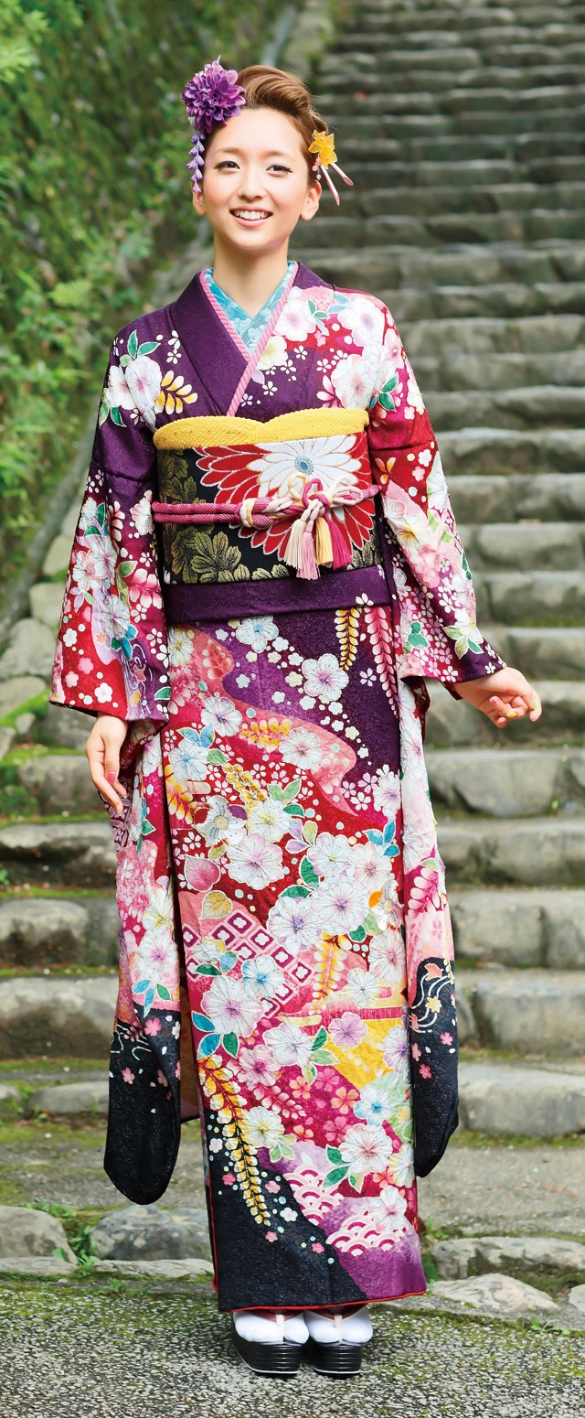 美白辻ヶ花金通し花絞り染分け逸品振袖フルセット 振り袖