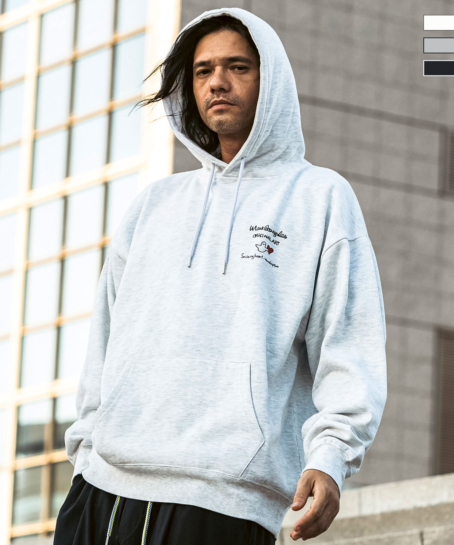 Mark Gonzales(マーク ゴンザレス)プリントプルオーバーパーカー/4type