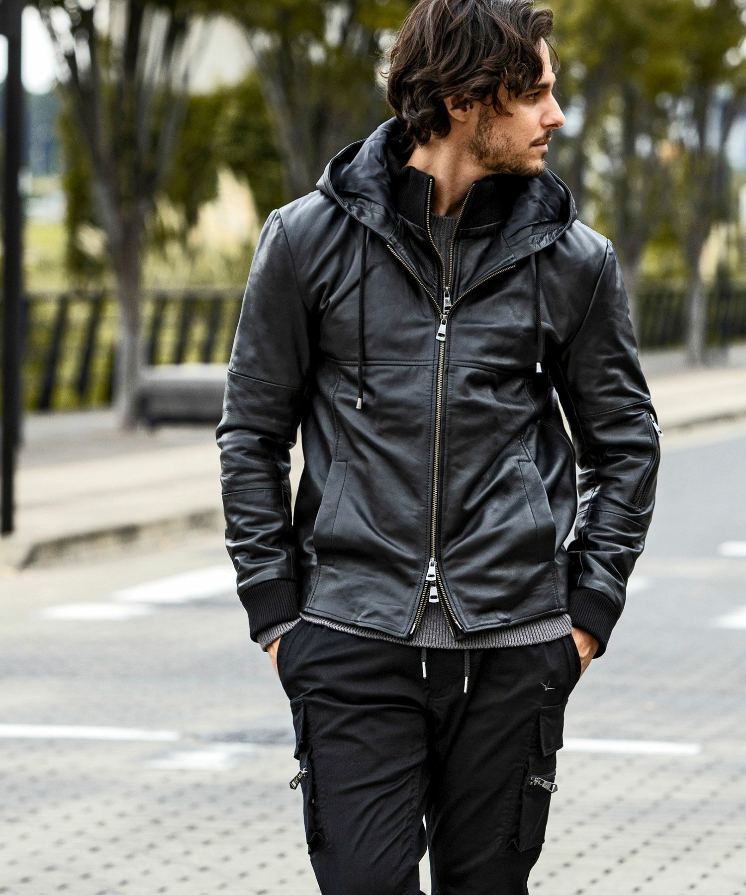 AKM レザージャケット牛革革ジャン