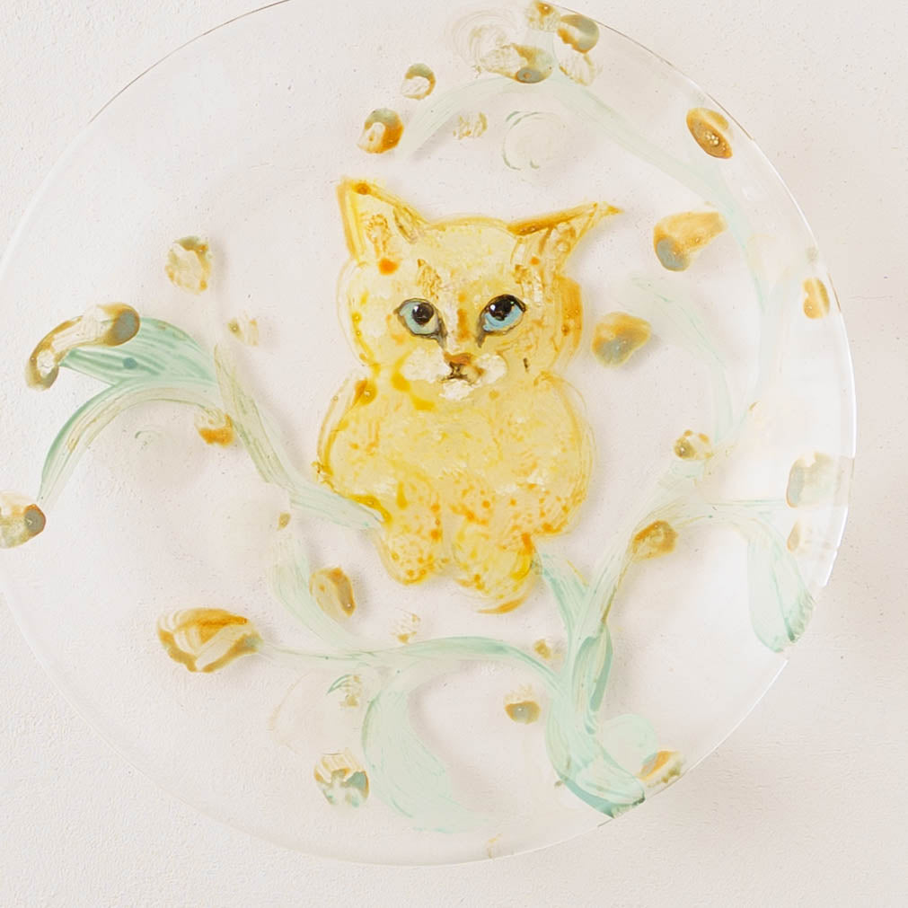 クロミヤアイ 絵付けガラス皿 A｜作家もののうつわ通販 四季折折